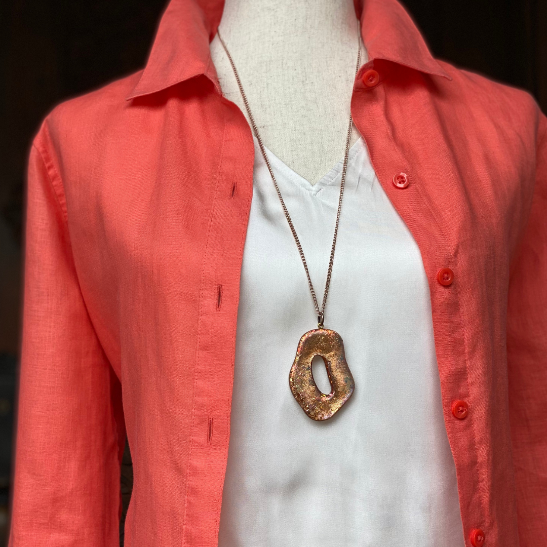 Copper Dazzle Pendant Necklace