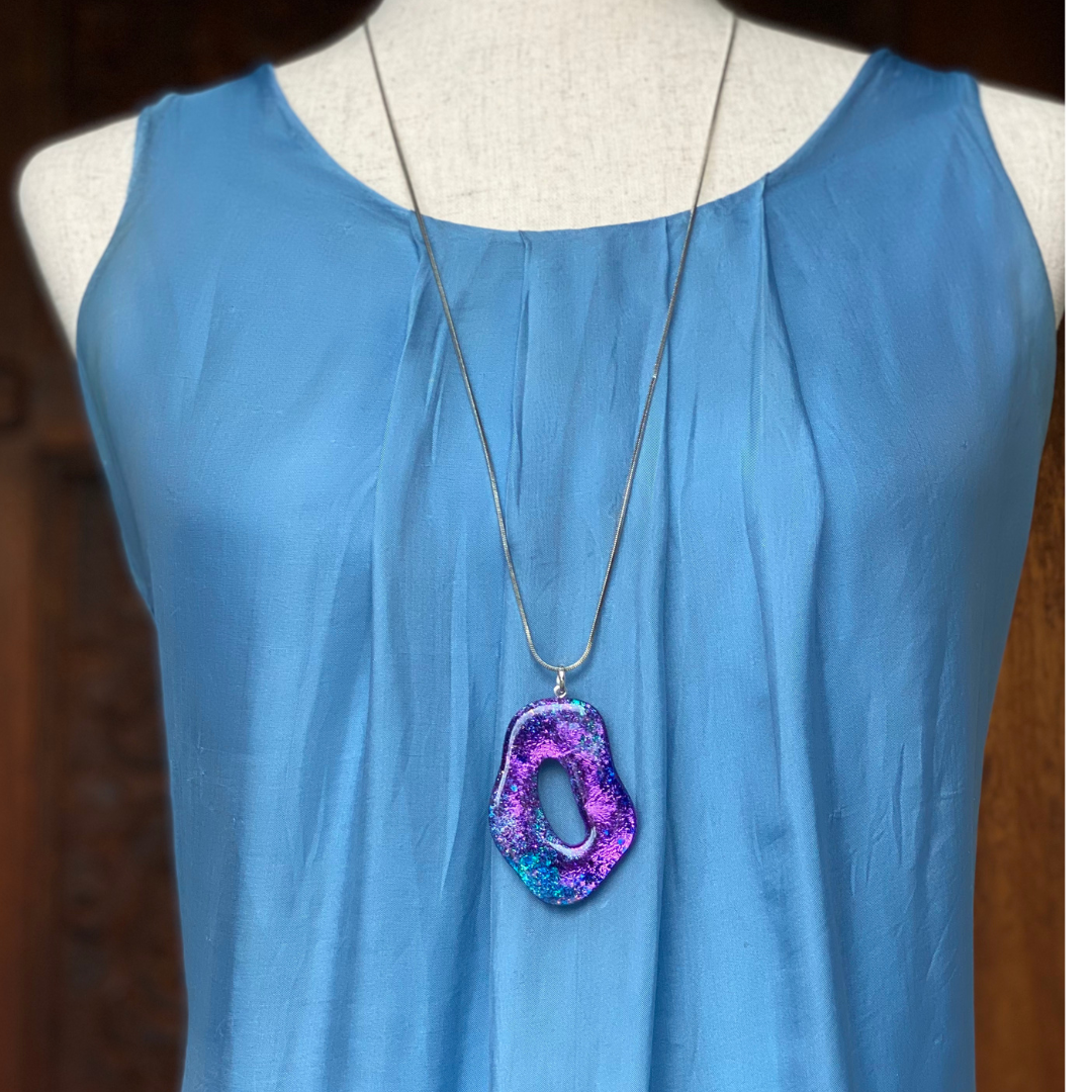 Purple Dazzle Pendant Necklace