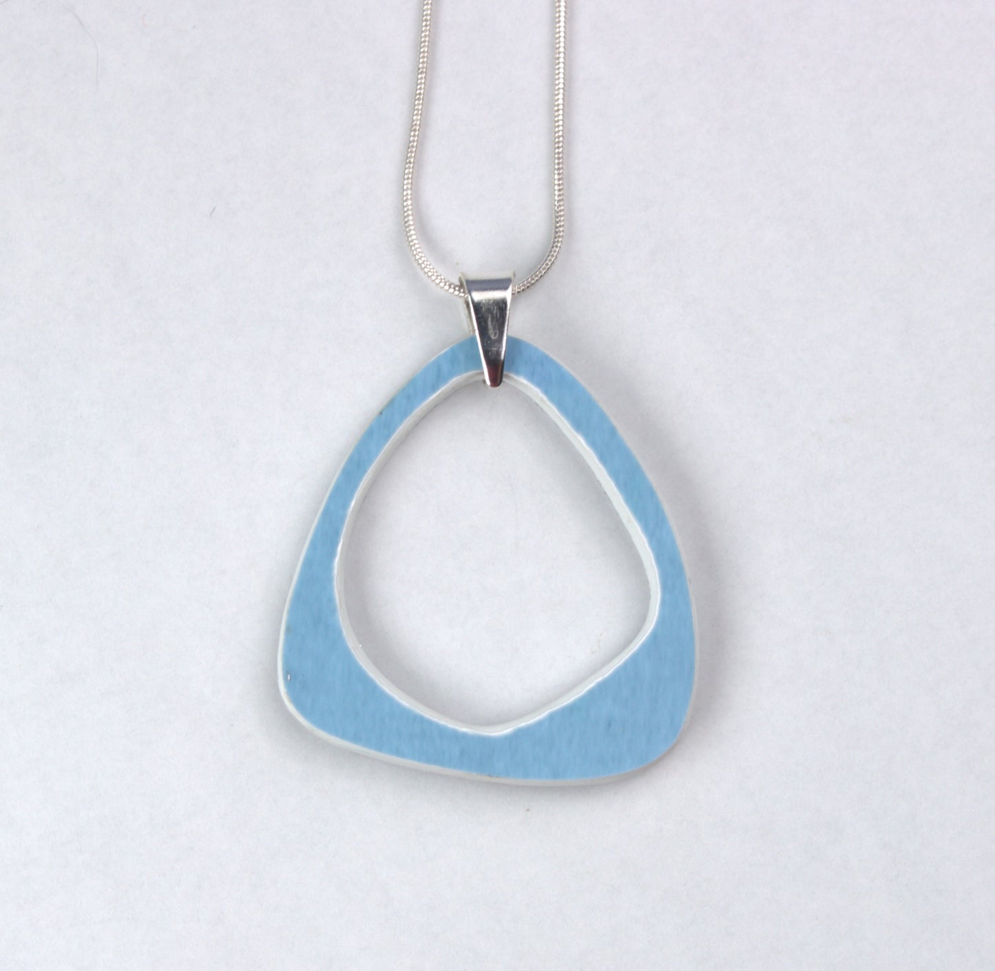Silver Bling Organic Hoop Pendant Necklace