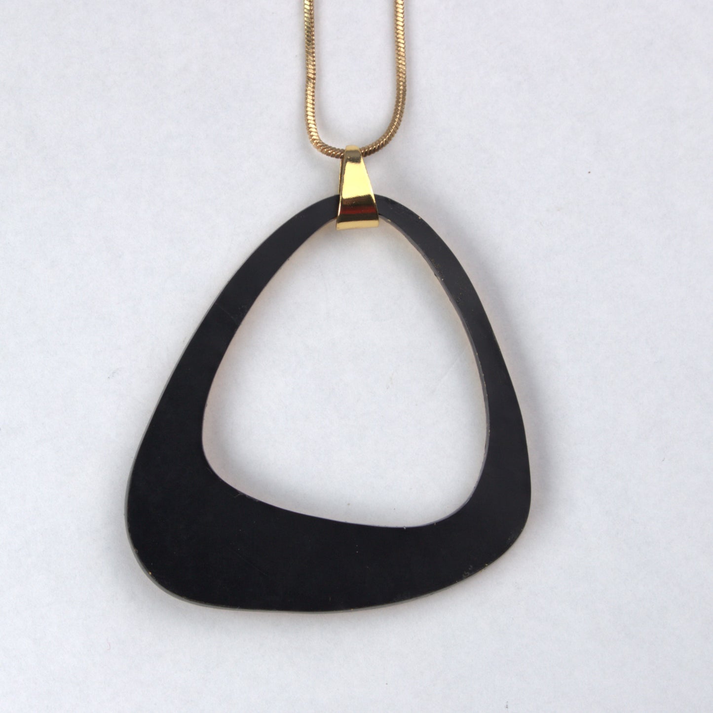 Gold Bling Organic Hoop Pendant Necklace