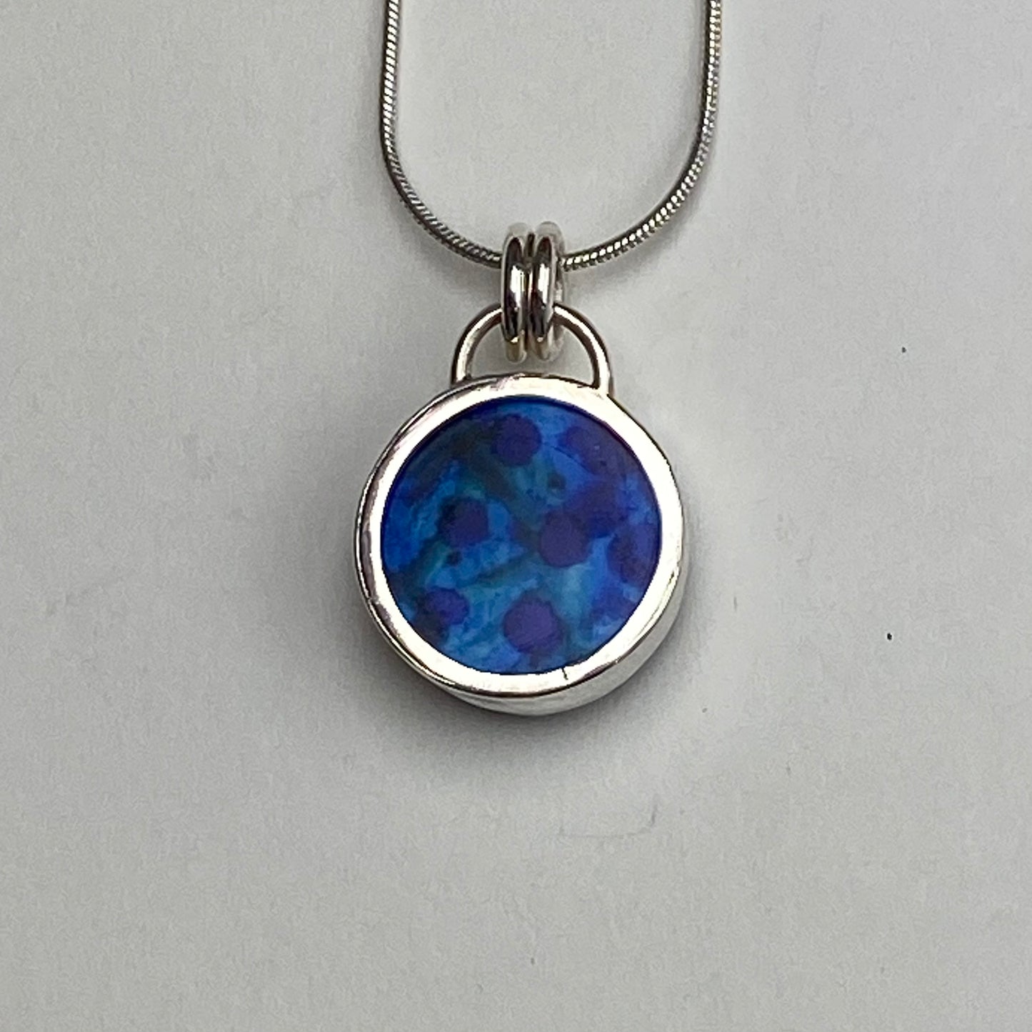 Blue Petite Dazzle Pendant Necklace