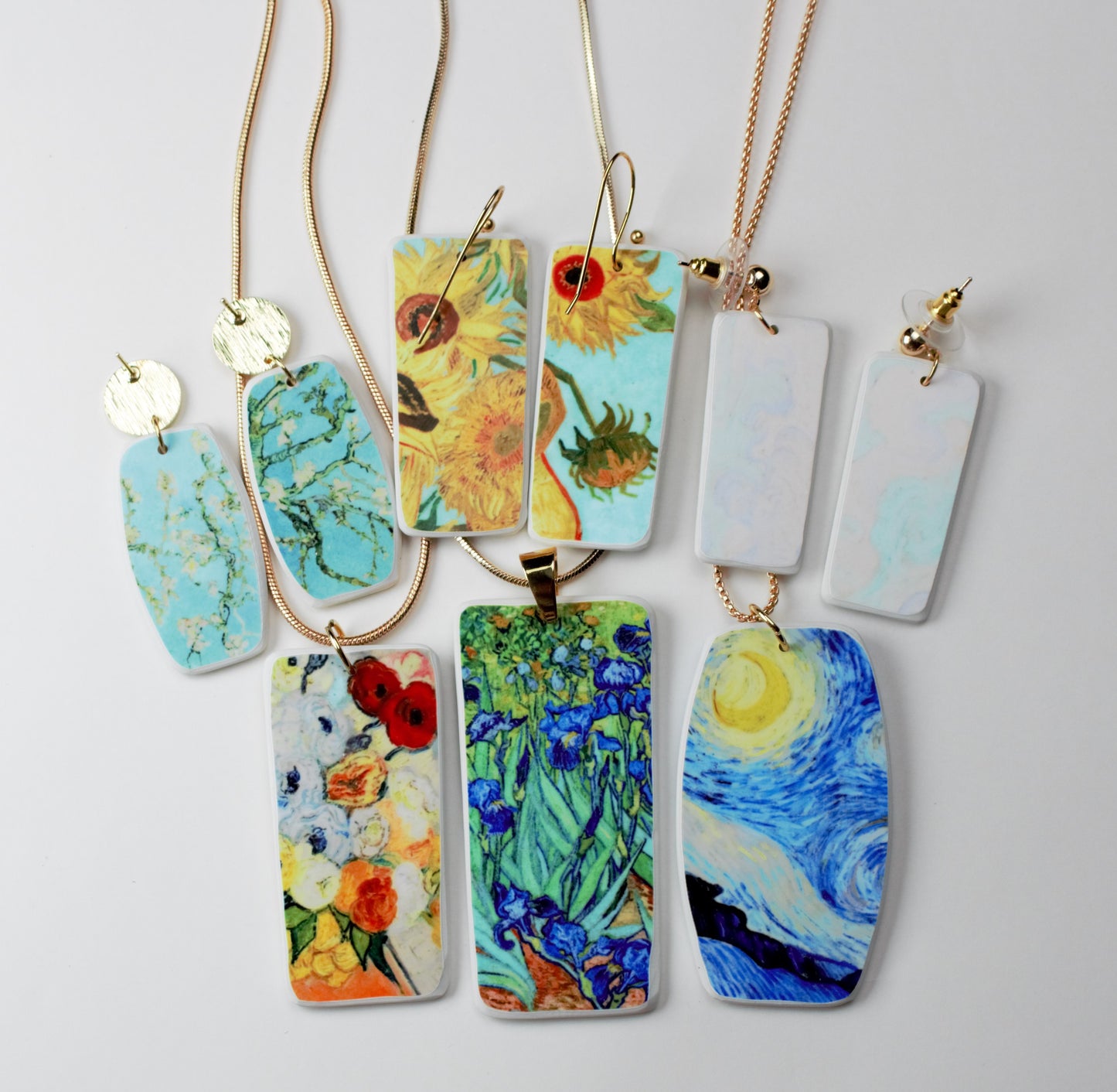 Barrel and Trapezoid Blank Shapes and Van Gogh Prints Set