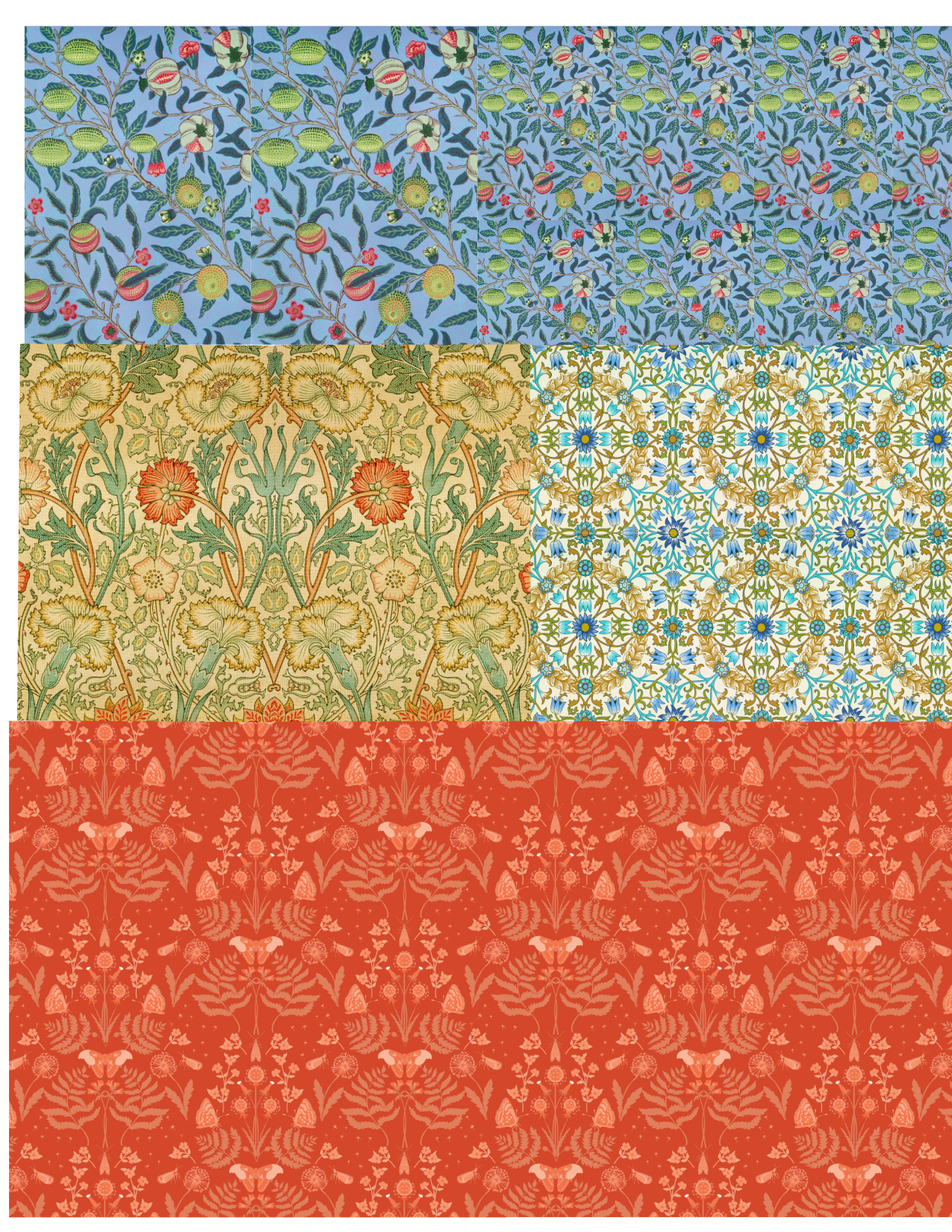 William Morris Style Sublimation Prints