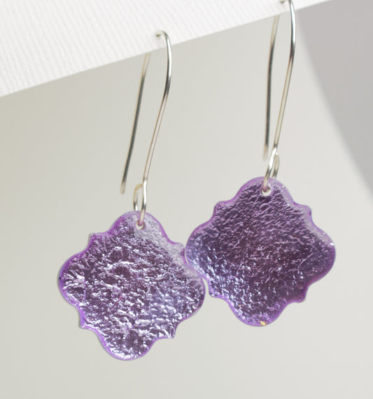 Lilac Bling Dangle Earrings