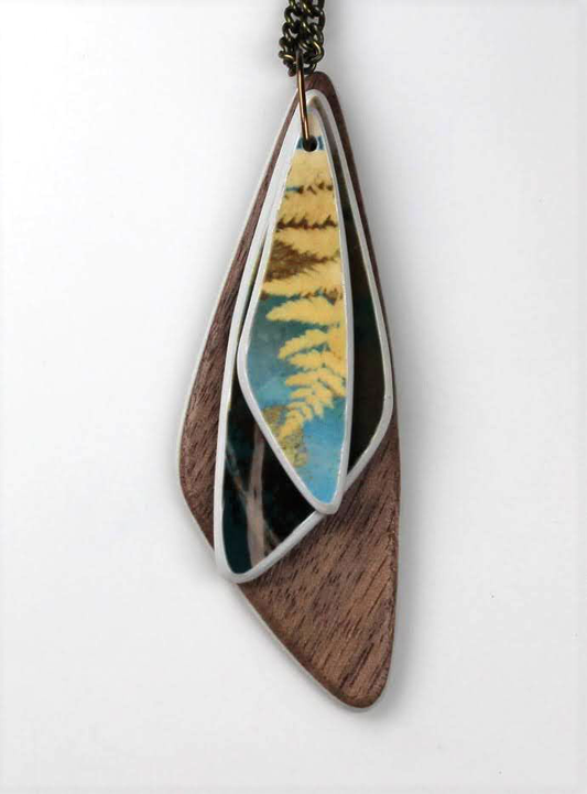 Forest Botanical Three Layer Pendant Necklace