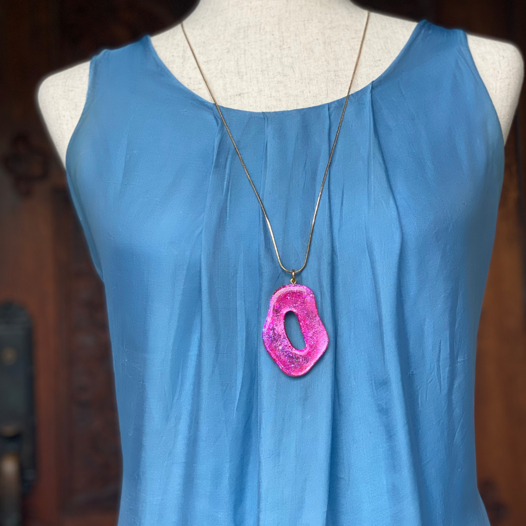 Pink Dazzle Pendant Necklace