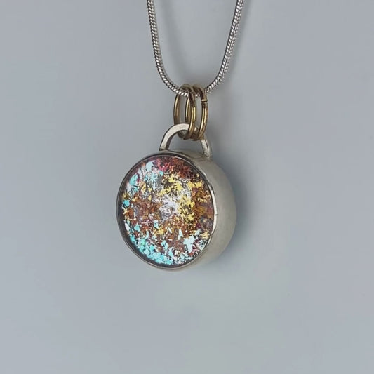 Silver and Gold Petite Dazzle Pendant Necklace