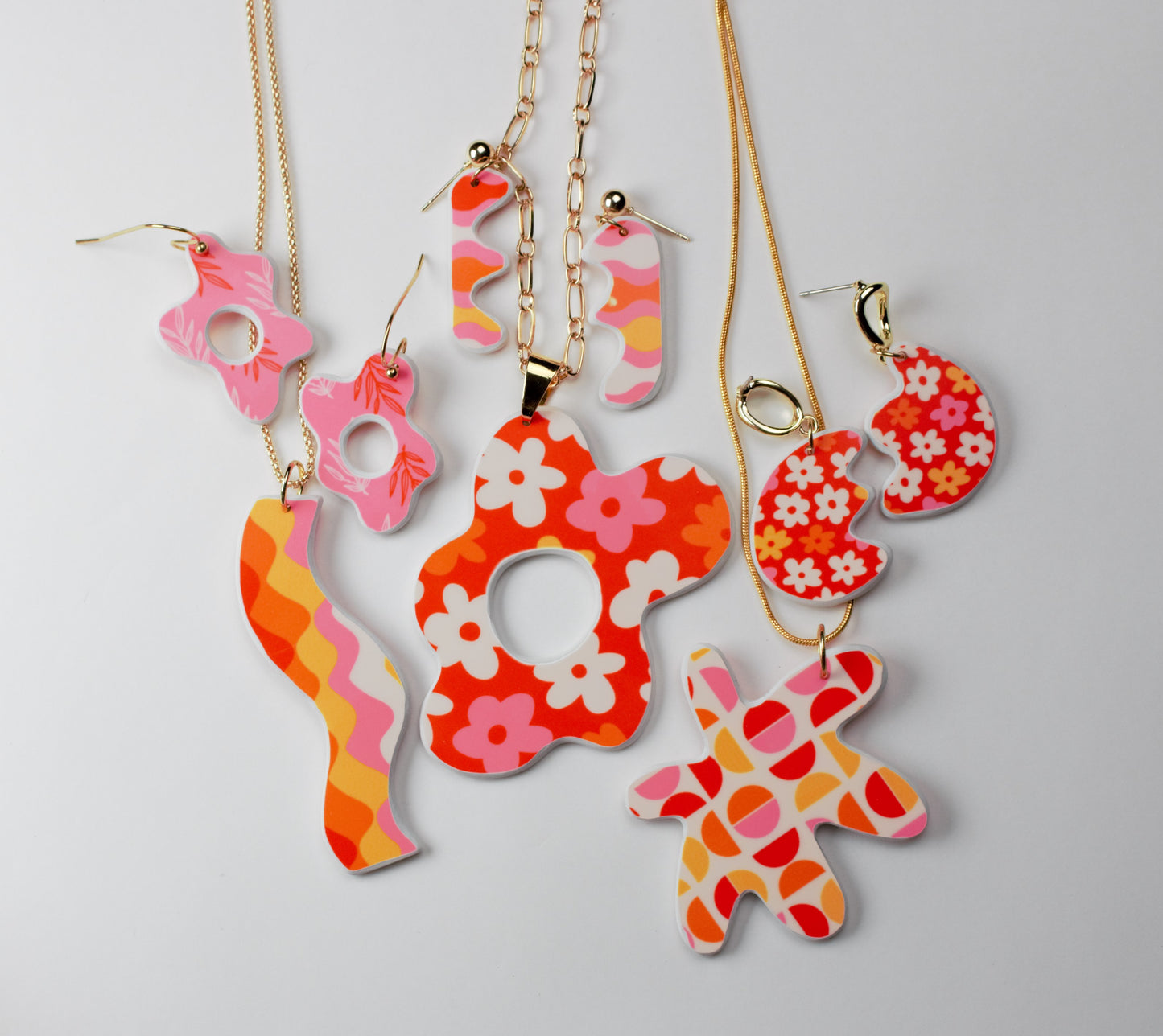 Matisse Blank Shapes and Groovy Pink and Orange Print Set