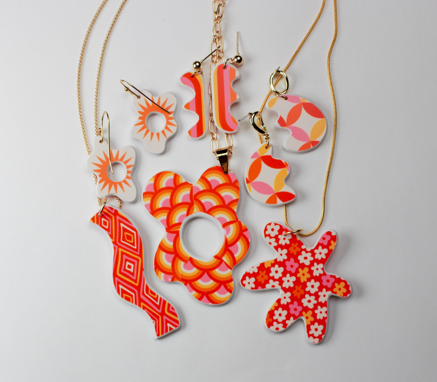 Matisse Blank Shapes and Groovy Pink and Orange Print Set