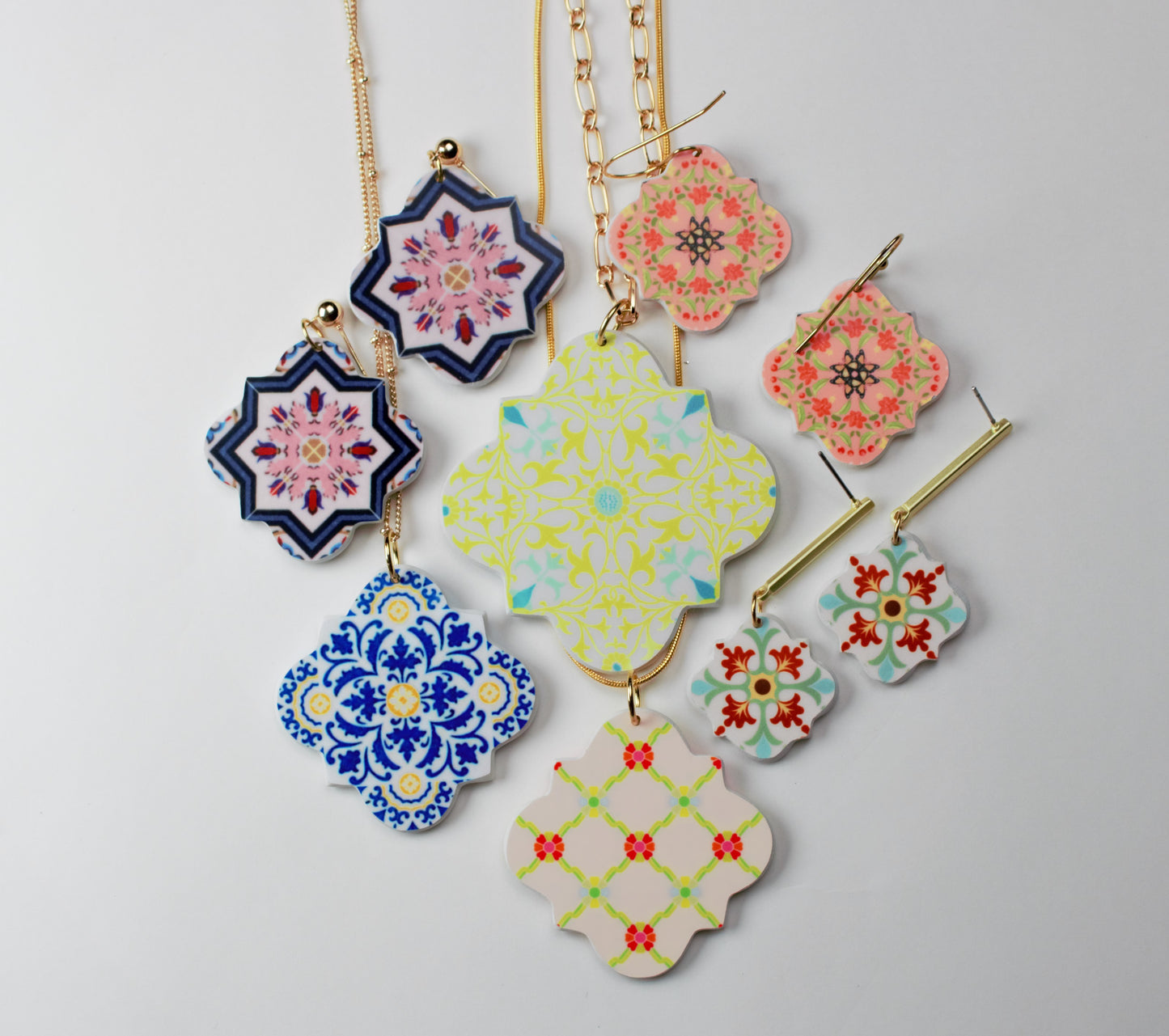 Moroccan Tile Blank Shapes and Tile Style Prints Set