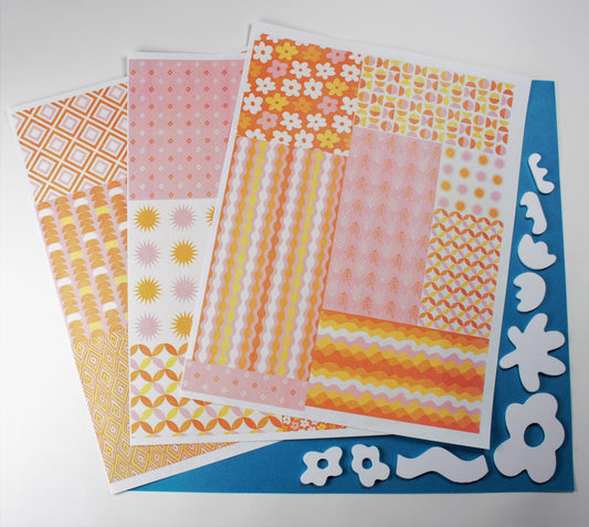 Matisse Blank Shapes and Groovy Pink and Orange Print Set