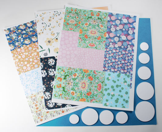 Circle Blank Shapes and Botanic Bliss Dye Sublimation Print Set