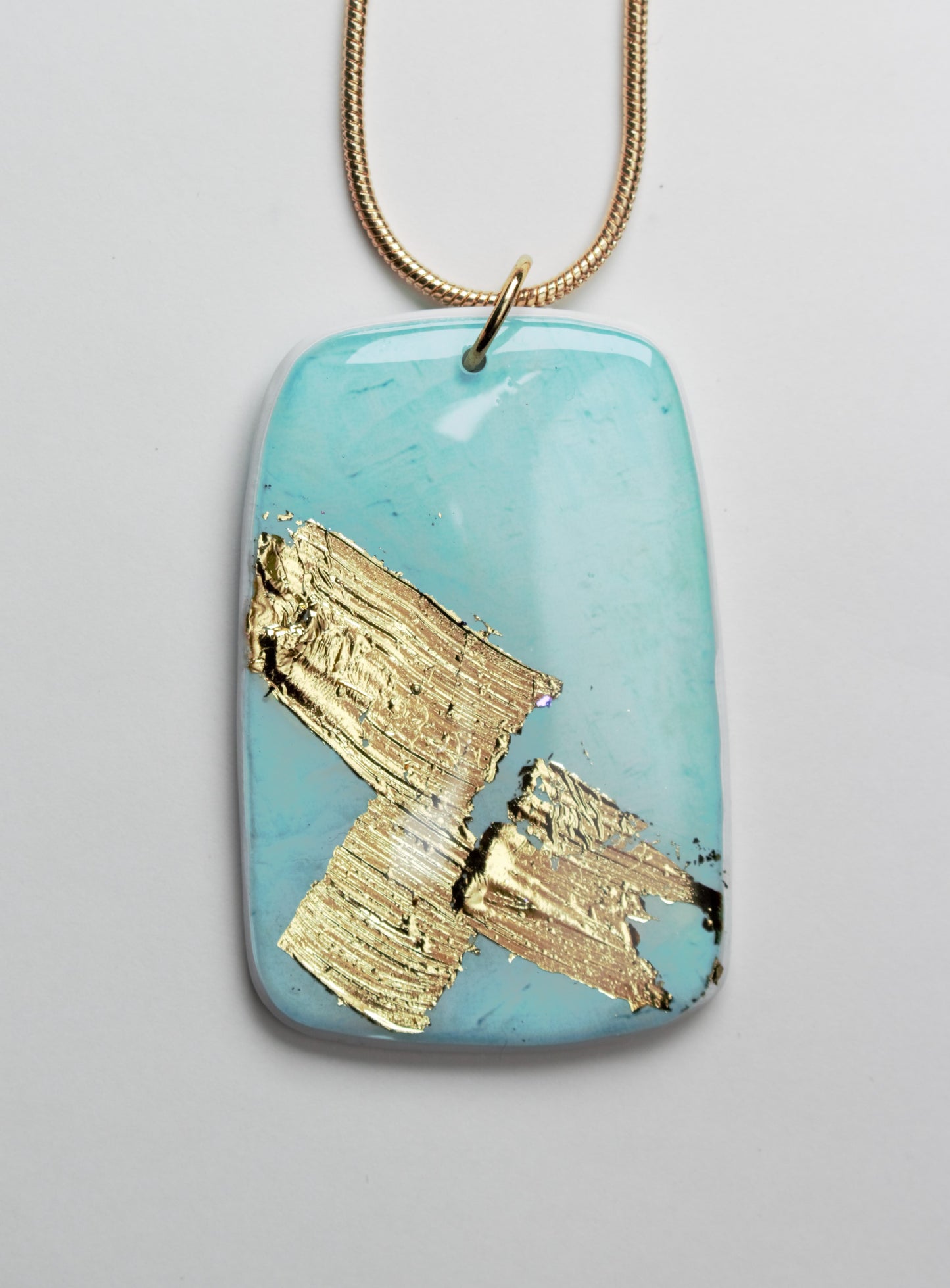 Brush Strokes of Gold Pendant Necklace